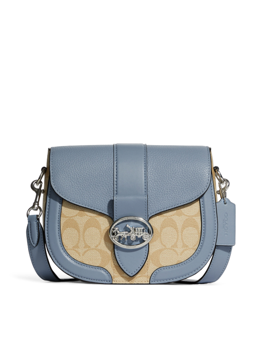    Coach-C2806-Georgie-Saddle-Bag-In-Signature-Canvas-Marble-Blue-Balilene-depan