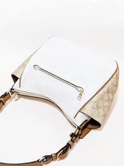 Coach C2855 Rori Shoulder Bag In Colorblock Signature Canvas Light Khaki