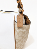 Coach C2855 Rori Shoulder Bag In Colorblock Signature Canvas Light Khaki
