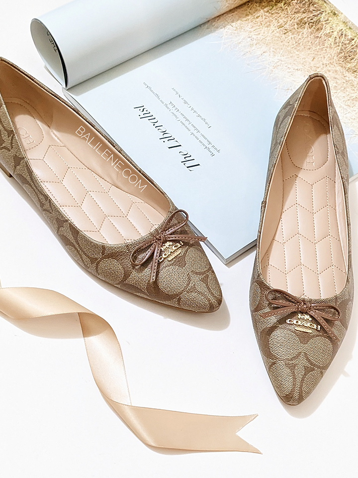 Coach C2913 Annabel Ballet Signature Canvas Khaki Saddle Balilene