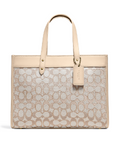    Coach-C3282-Field-Tote-30-In-Signature-Jacquard-Brass-Stone-Ivory-Balilene-depan
