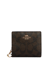 Coach-C3309-Snap-Wallet-In-Signature-Canvas-Brown-Black-Balilene-depan