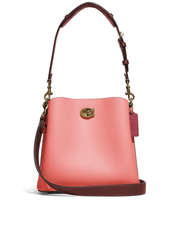 Coach-C3766-Willow-Bucket-Bag-In-Colorblock-Candy-Pink-Multi-Balilene-depan