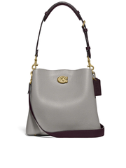 Coach Willow Bucket Bag In Colorblock Dove Grey Multi