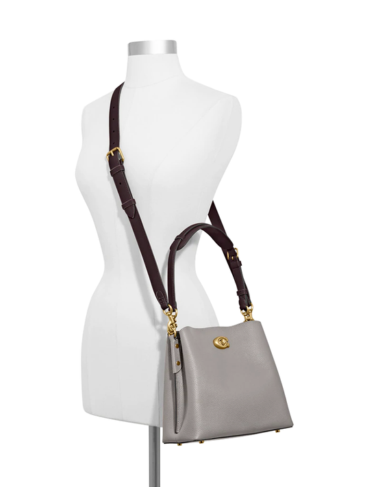 Coach Willow Bucket Bag In Colorblock Dove Grey Multi