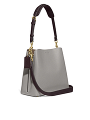 Coach Willow Bucket Bag In Colorblock Dove Grey Multi