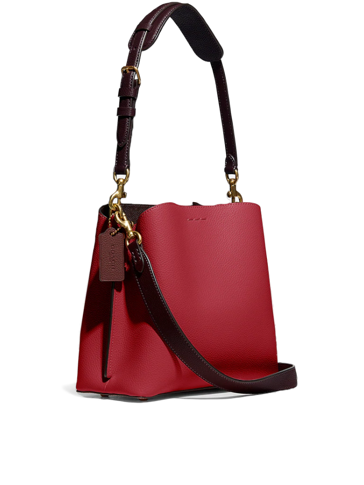 Coach C3766 Willow Bucket Bag In Colorblock Red Multi