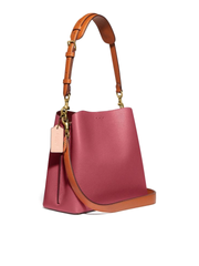 Coach C3766 Willow Bucket Bag In Colorblock Rouge Multi