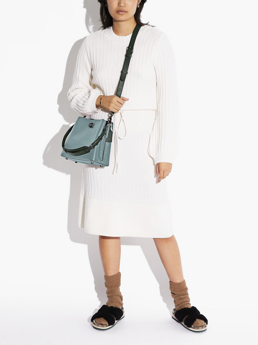 Coach C3766 Willow Bucket Bag In Colorblock Sage Multi