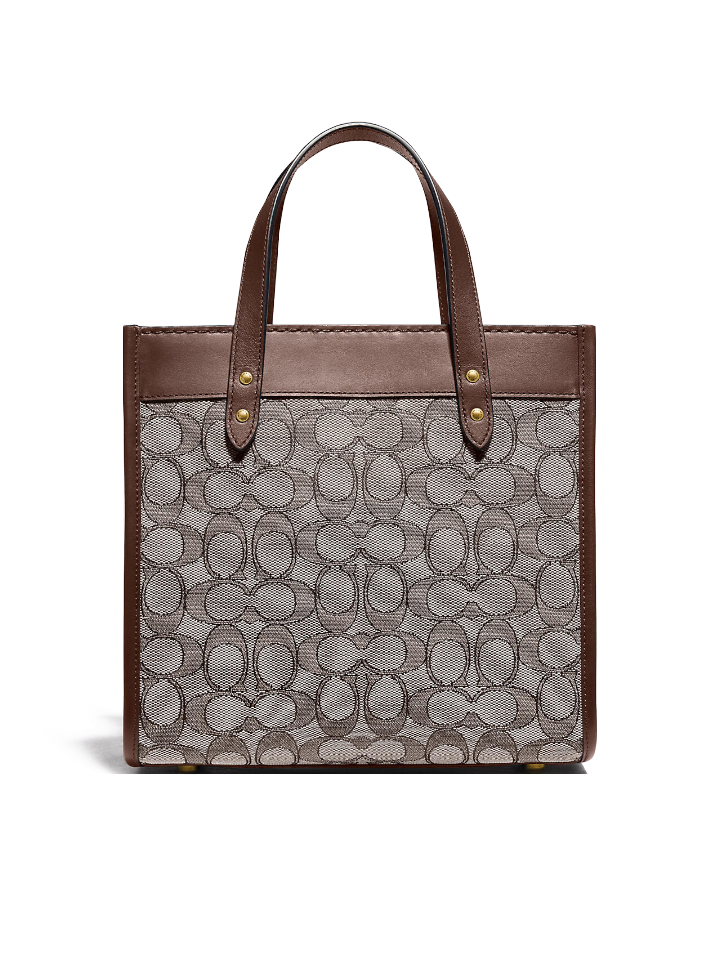 Coach C3865 Field Tote 22 In Signature Jacquard Oak Maple