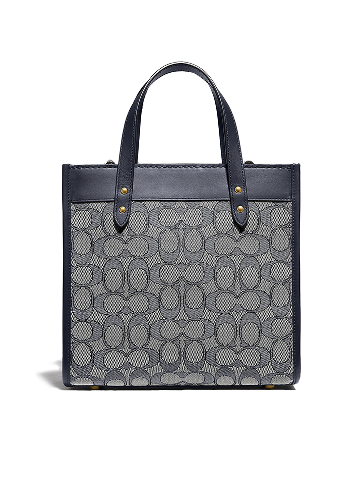    Coach-C3865-Signature-Jacqualin-Fled-Tote-22-Midnight-Navy-Balilene-depan