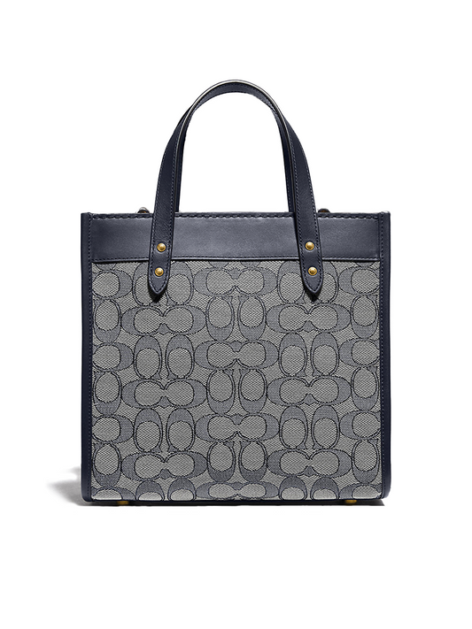    Coach-C3865-Signature-Jacqualin-Fled-Tote-22-Midnight-Navy-Balilene-depan