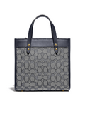    Coach-C3865-Signature-Jacqualin-Fled-Tote-22-Midnight-Navy-Balilene-depan