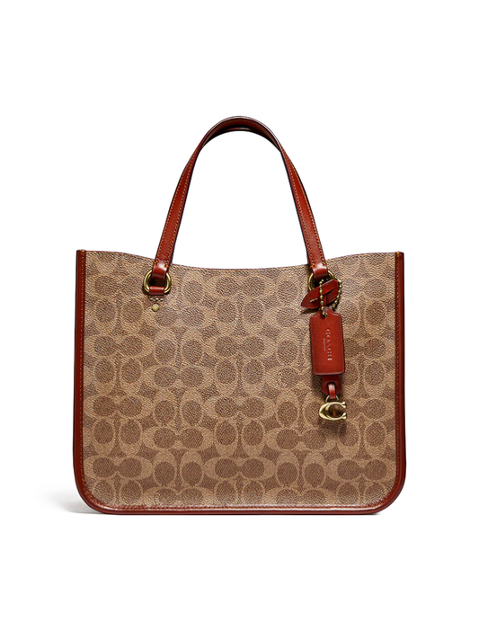Coach-C3889-Tyler-Carryall-28-In-Signature-Canvas-Tan-Rust-Balilene-depan