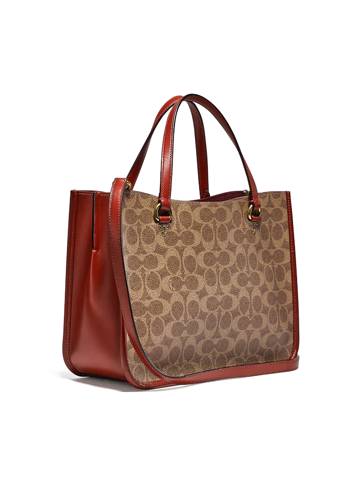 Coach-C3889-Tyler-Carryall-28-In-Signature-Canvas-Tan-Rust-Balilene-samping