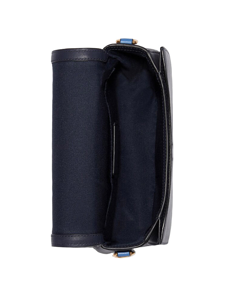 Coach C4059 Saddle Bag With Horse And Carriage Dot Print Denim