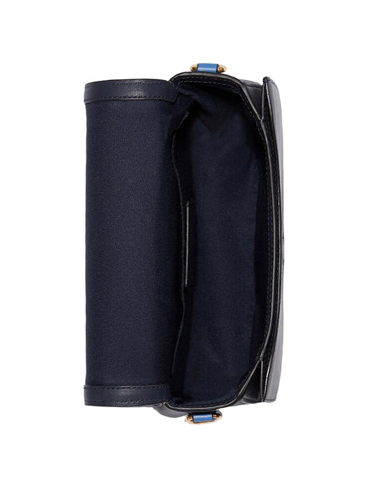 Coach C4059 Saddle Bag With Horse And Carriage Dot Print Denim