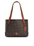 Coach C4060 Horse And Carriage Tote 27 With Horse And Carriage Dot Print Black