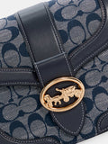 Coach C4066 Georgie Saddle Bag In Signature Chambray