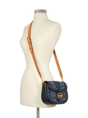 Coach C4066 Georgie Saddle Bag In Signature Chambray