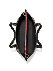    Coach-C4086-Mollie-Tote-25-In-Signature-Jacquard-With-Stripes-Khaki-Black-Multi-Balilene-dalam