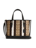    Coach-C4086-Mollie-Tote-25-In-Signature-Jacquard-With-Stripes-Khaki-Black-Multi-Balilene-depan