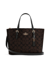 Coach C4250 Mollie Tote 25 In Signature Canvas Gold/Brown Black