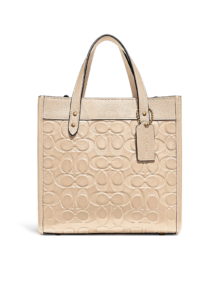 Coach C4829 Field Tote 22 In Signature Leather New Ivory