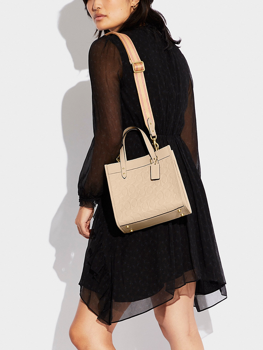    Coach-C4829-Field-Tote-22-In-Signature-Leather-New-Ivory-Balilene-onmodel