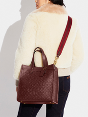 Coach C5273 Field Tote In Signature Leather Wine