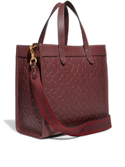 Coach C5273 Field Tote In Signature Leather Wine