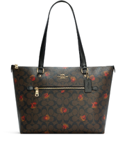 COACH C5803 Signature Floral Print deals Gallery Tote Bag Brown Black Multi