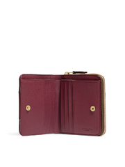 Coach Billfold Wallet In Colorblock Signature Canvas Tan Rust