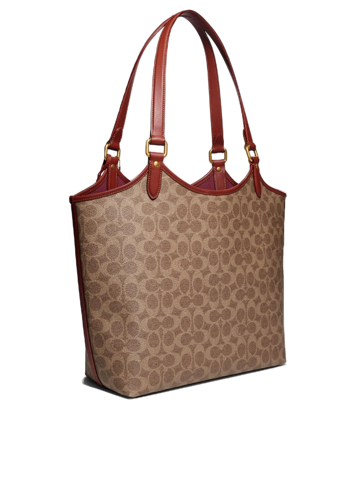 Coach Day Tote In Signature Canvas Tan Rust – Balilene