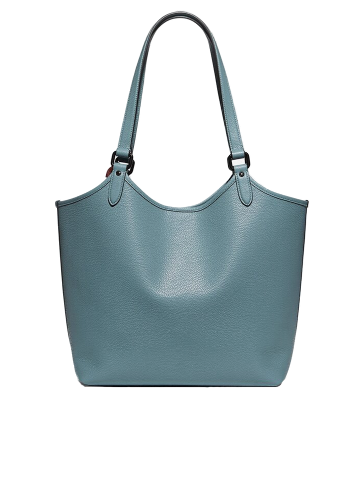 Coach Day Tote Pebbled Leather Sage Multi