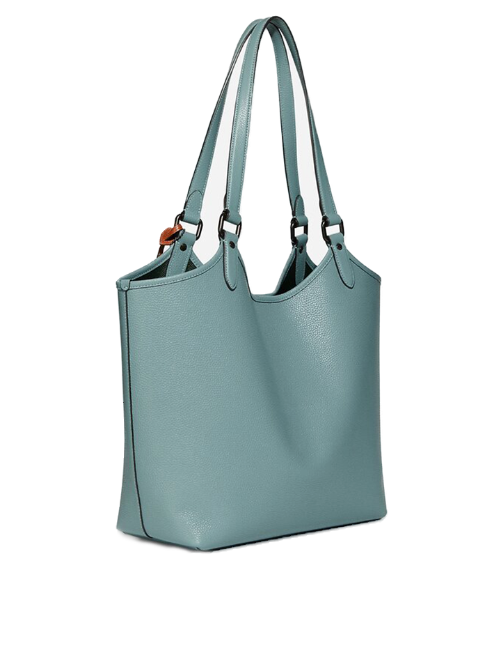 Coach Day Tote Pebbled Leather Sage Multi