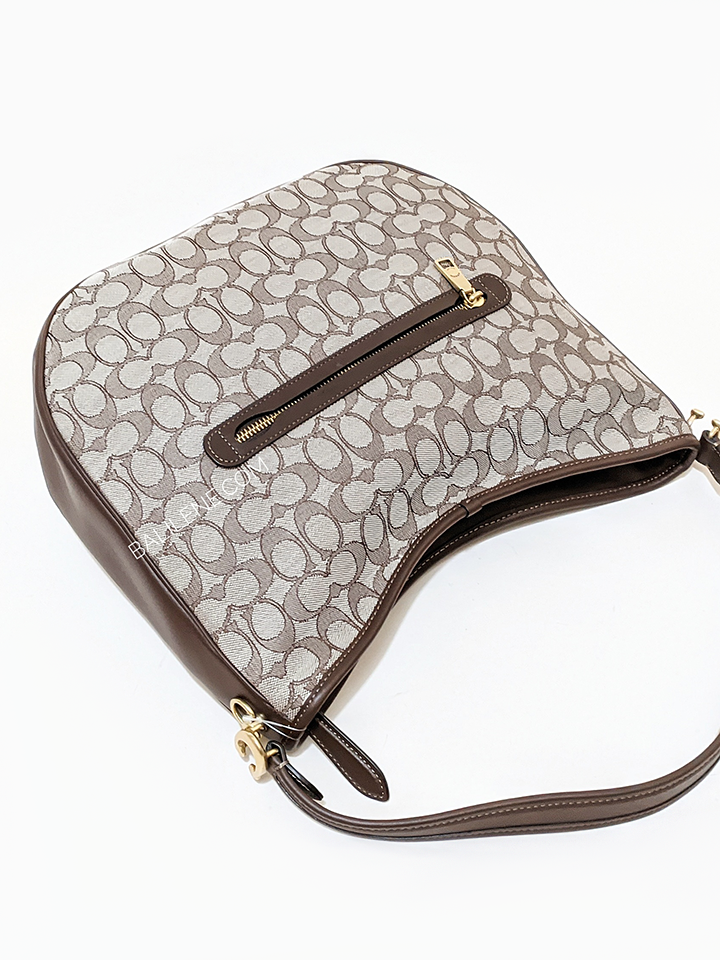 Coach Soft Tabby Hobo In Signature Jacquard Oak Maple