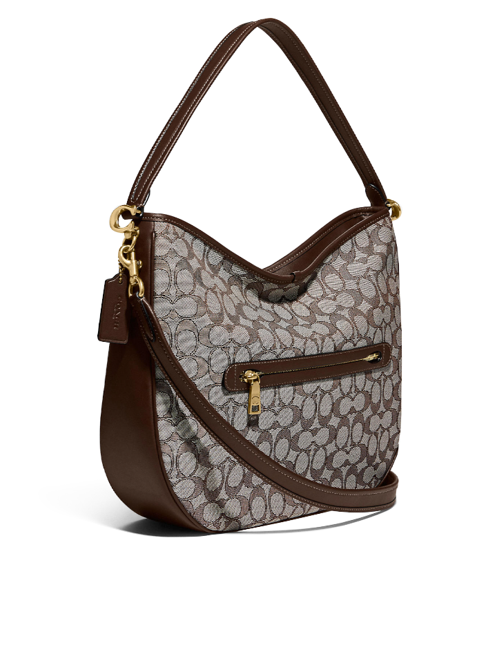 Coach Soft Tabby Hobo In Signature Jacquard Oak Maple