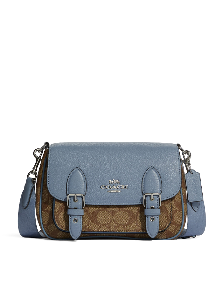 Coach Lucy Crossbody In Signature Canvas Marble Blue