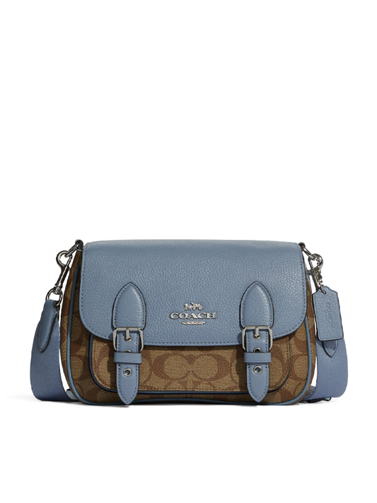 Coach Lucy Crossbody In Signature Canvas Marble Blue