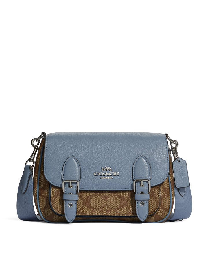 Coach Lucy Crossbody In Signature Canvas Marble Blue Balilene
