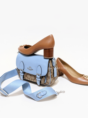 Coach Lucy Crossbody In Signature Canvas Marble Blue