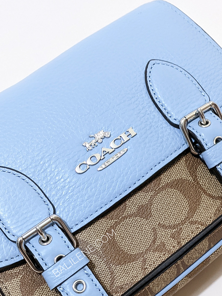 Coach Lucy Crossbody In Signature Canvas Marble Blue