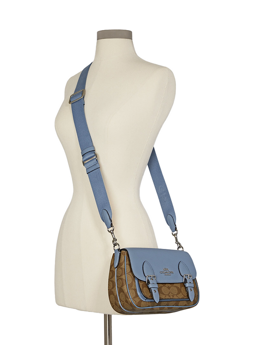 Coach Lucy Crossbody In Signature Canvas Marble Blue