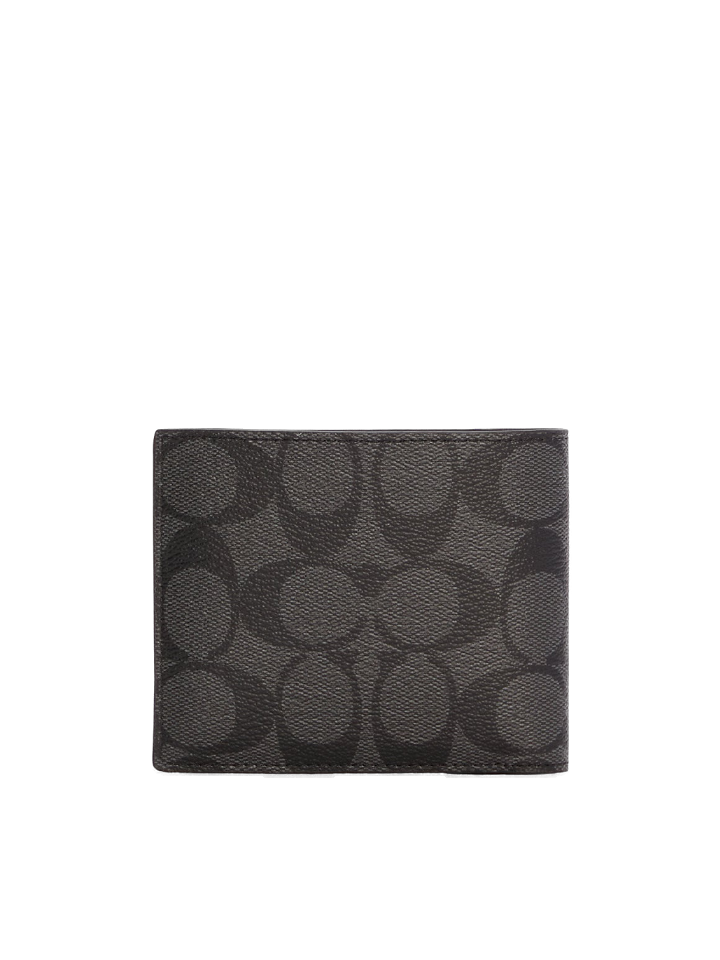 Coach Boxed 3 In 1 Wallet Gift Set In Colorblock Signature Canvas Charcoal/Forest