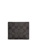 Coach Boxed 3 In 1 Wallet Gift Set In Colorblock Signature Canvas Charcoal/Forest