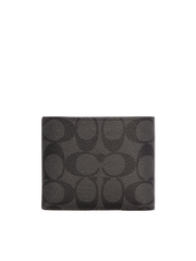 Coach Boxed 3 In 1 Wallet Gift Set In Colorblock Signature Canvas Charcoal/Forest