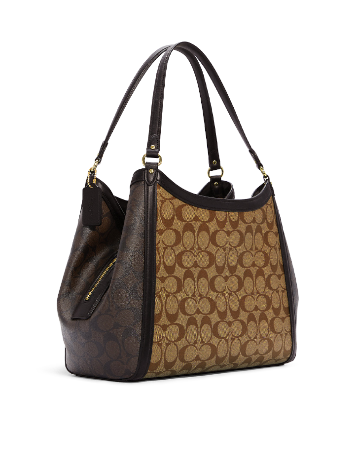 Coach-C6831-Kristy-Shoulder-Bag-In-Blocked-Signature-Canvas-Khaki-Brown-Multi-Balilene-belakang