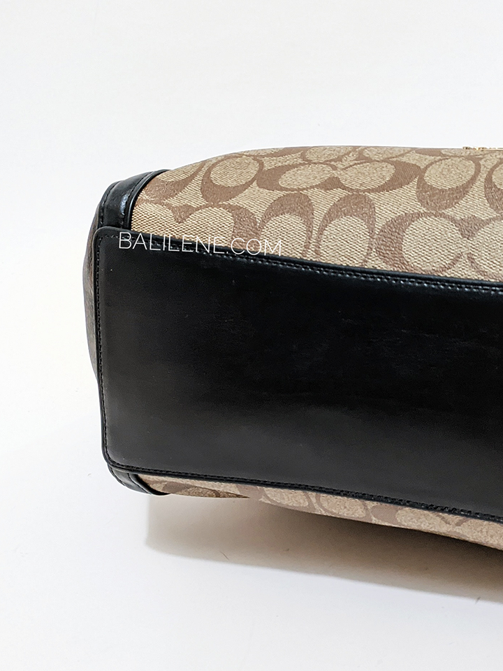 Coach-C6831-Kristy-Shoulder-Bag-In-Blocked-Signature-Canvas-Khaki-Brown-Multi-Balilene-detail-bawah