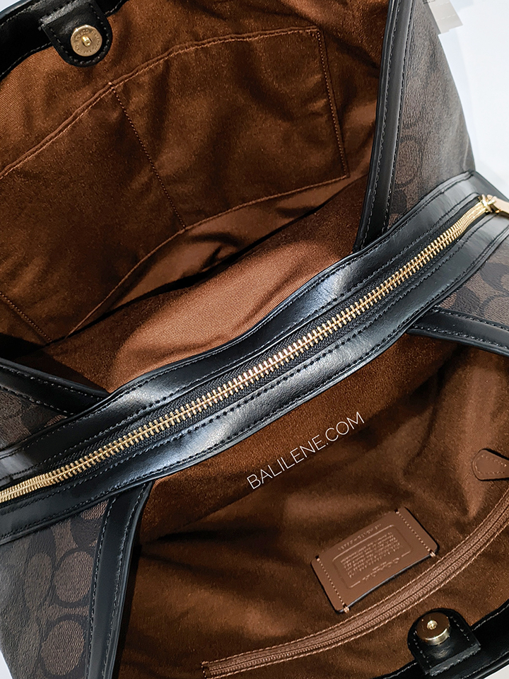    Coach-C6831-Kristy-Shoulder-Bag-In-Blocked-Signature-Canvas-Khaki-Brown-Multi-Balilene-detail-dalam